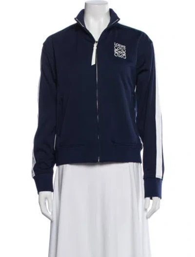 Pre-owned Loewe Bomber Jacket In Blue