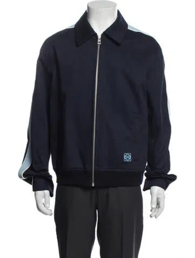 Pre-owned Loewe Bomber Jacket In Blue