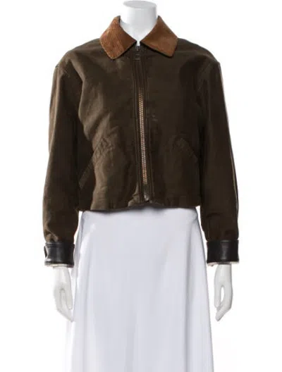 Pre-owned Loewe Bomber Jacket In Brown
