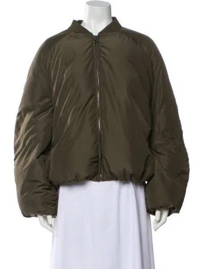 Pre-owned Loewe Bomber Jacket In Green