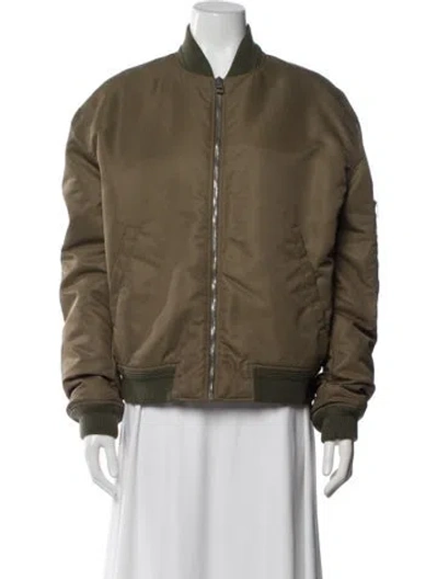 Pre-owned Loewe Bomber Jacket In Green