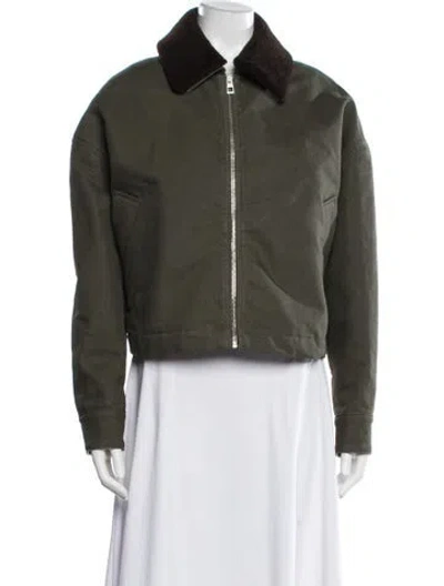 Pre-owned Loewe Bomber Jacket In Green
