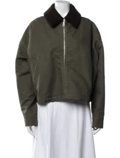 Pre-owned Loewe Bomber Jacket In Green