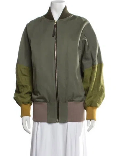 Pre-owned Loewe Bomber Jacket In Green