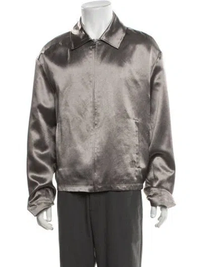 Pre-owned Loewe Bomber Jacket In Grey