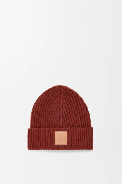Loewe Beanie In Cashmere For Woman In Red