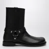 Loewe Man Ankle Boots Black Size 9 Leather In Black
