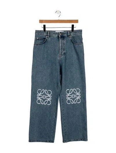 Pre-owned Loewe Bootcut Jeans In Blue