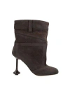 Loewe Suede Ankle Boots With 9 Cm Heel Height For Women In Beige