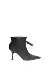 Loewe Black Leather Flamenco Boots For Women In Black
