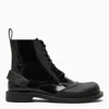 Loewe Leather Lace-up Boots In Black