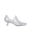 Loewe Emily Aqua Bootie 45 In Rubber With Multicolor Socks Pumps White In Silver