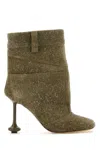 Loewe Stivaletti Toy Panta In Pelle Scamosciata Kaki Donna In Green