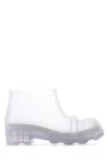 Loewe Ankle Boots In Transparent Rubber/plasic In White