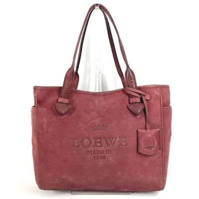 Pre-owned Loewe Bordeaux Leather Shoulder Bag Tote Bag ()