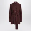 Loewe Silk Shirt With Belt In Red