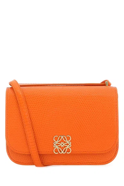 Loewe Logo Shoulder Bag In Orange