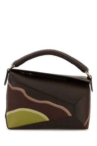 Loewe Borsa A Mano Puzzle Piccola In Pelle Stampata  Donna