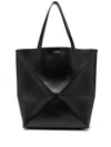 Loewe Puzzle Large Panelled Leather Tote Bag In Black