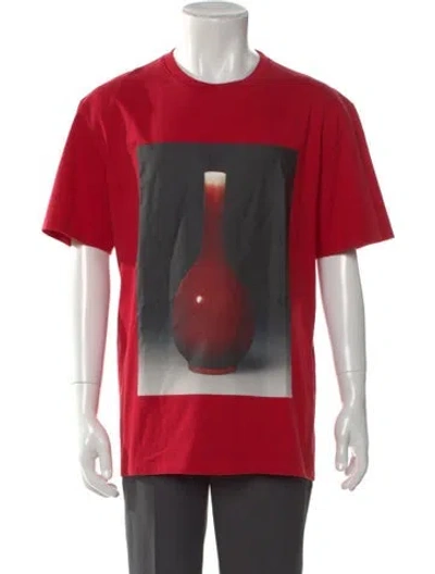 Pre-owned Loewe Bottle With Sang-de-boeuf Glaze Graphic Print T-shirt In Red