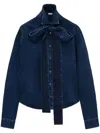 Loewe Bow Denim Shirt In Blue