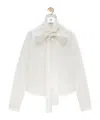 Loewe Bow-detail Cotton Shirt In White