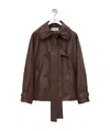 Loewe Bow Jacket In Nappa Lambskin In Brown