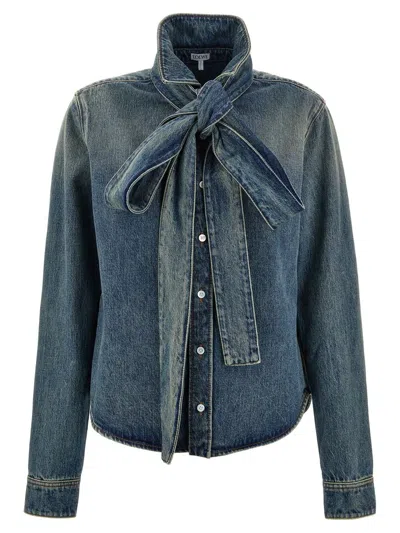 Loewe Bow Shirt In Blue