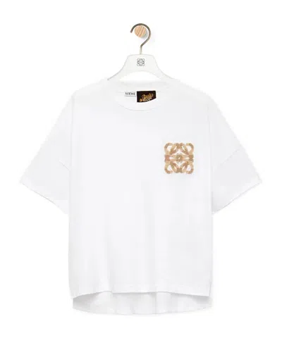 Loewe Boxy Fit T-shirt In Cotton In White