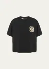 LOEWE BOXY FIT T-SHIRT WITH RAFFIA ANAGRAM