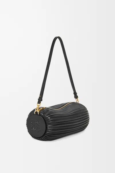 Loewe Bracelet Pouch In Pleated Nappa Lambskin For Woman In Black