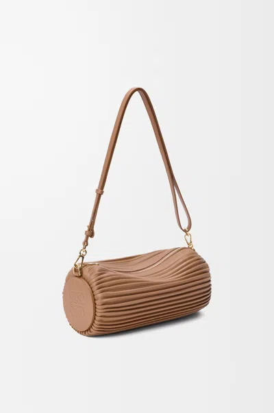 Loewe Bracelet Pouch In Pleated Nappa Lambskin For Woman In Mocha