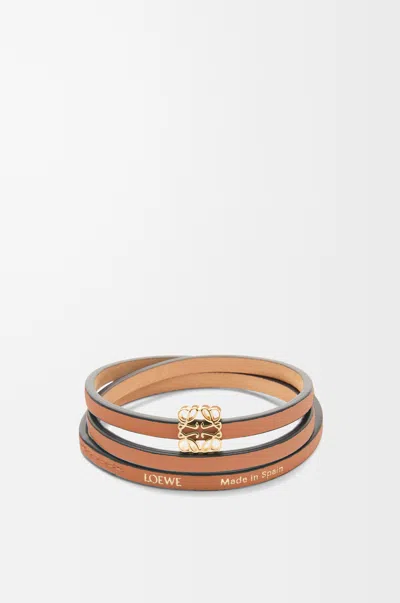 Loewe Bracelet Twist En Cuir Taille: L Pour Femme In Brown