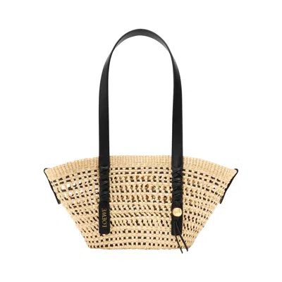 Pre-owned Loewe Braid Basket Small 'natural/black' | Tan | Women's Size Onesize In Brown