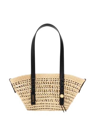 Loewe Braid Basket Tote Bag In Nude
