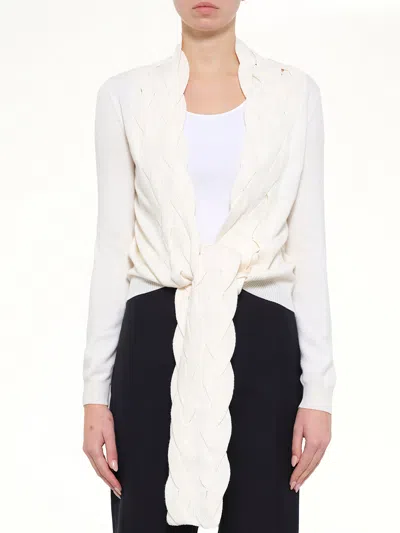 Loewe Braid Cardigan In White