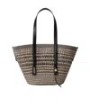 Loewe Braid Medium Woven Handbag In Brown