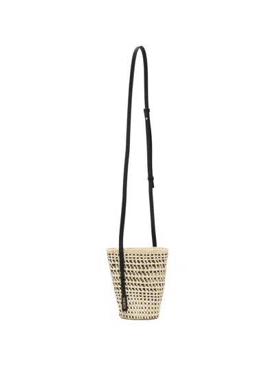 Loewe Braid Woven Shoulder Bag In Neutral
