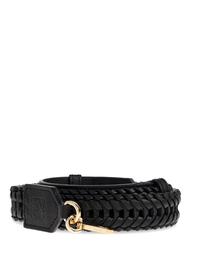 Loewe Braided Bag Strap In Red