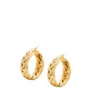 Loewe Braided Hoop Earrings In Sterling Silver In Gold
