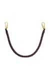 Loewe Braided Leather Bag Strap In Black
