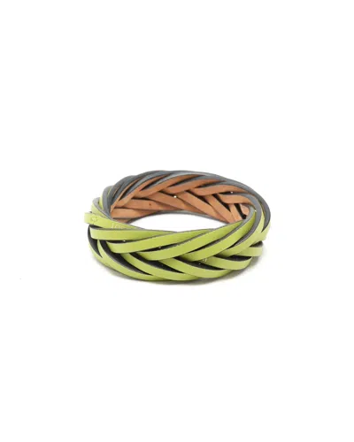 Pre-owned Loewe Braided Leather Bangle In Multicolour