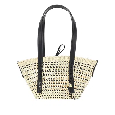 Loewe Braided Palm Small 'braid' Basket Bag In Neutral