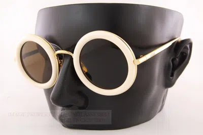 Pre-owned Loewe Brand  Sunglasses Lw 40094u 21e White-gold/brown For Women