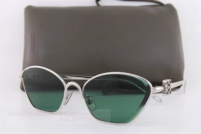 Pre-owned Loewe Brand  Sunglasses Lw 40115u 16n Silver/dark Green For Women