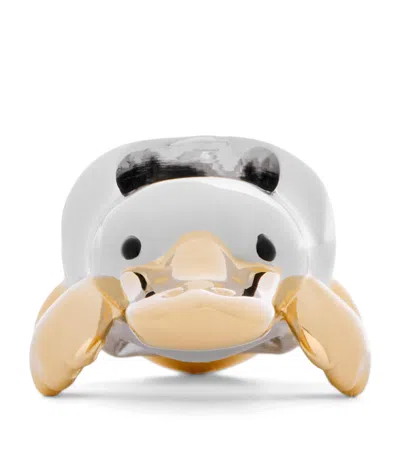 Loewe Brass Platypus Dice Bag Charm In Metallic