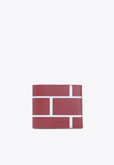 Loewe Brick Bi-fold Wallet In Red