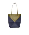 Loewe Puzzle Fold Tote Bicolour M-tu Nd  Female In Black