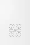 Loewe Anagram Brooch In Silver-tone Metal In Metallic