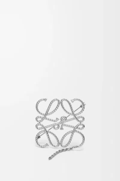 Loewe Anagram Brooch For Woman In Silver